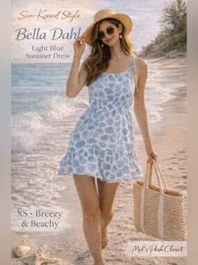 Bella Dahl Blue Print Halter Dress | Size XS